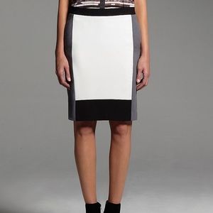 Narcisco Rodriguez Colorblock Crepe Pencil Skirt